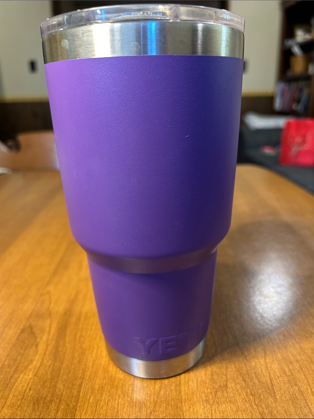 Yeti Purple Insulated Tumbler with Clear Lid 30oz